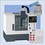 CNC machine monitored by M-Box Monitoring System